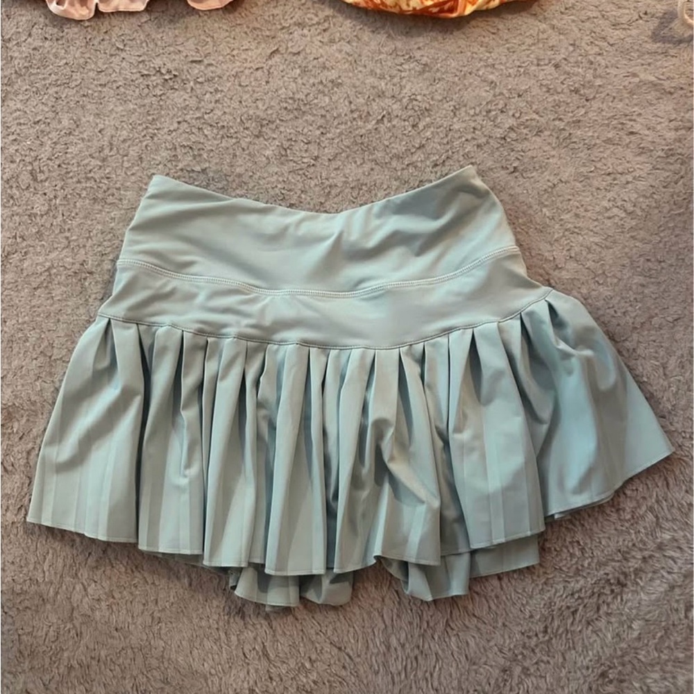 Pleated Light Blue Skirt